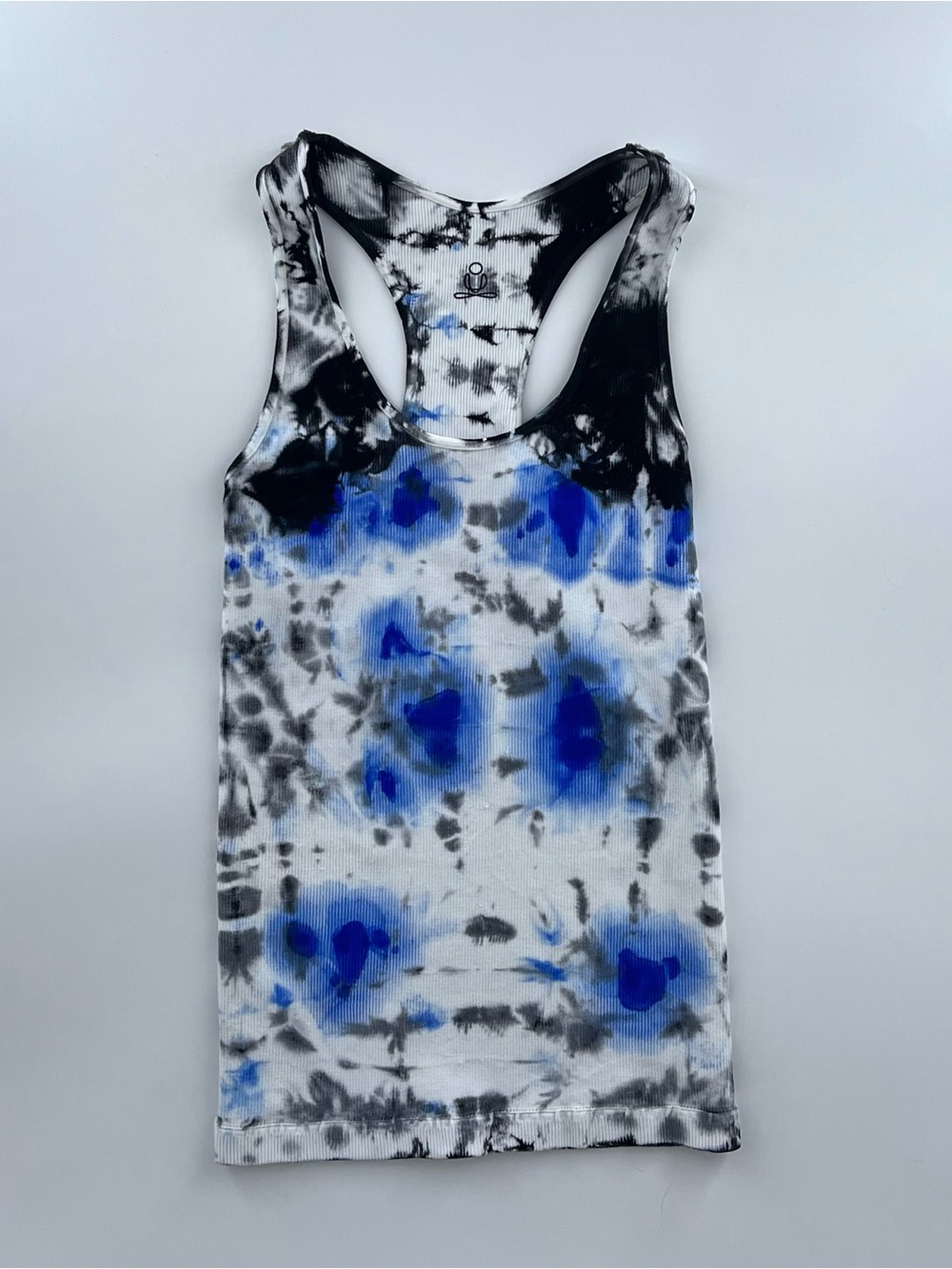 Phat Buddha Watercolor Print Racerback Ribbed Tank Top One Size